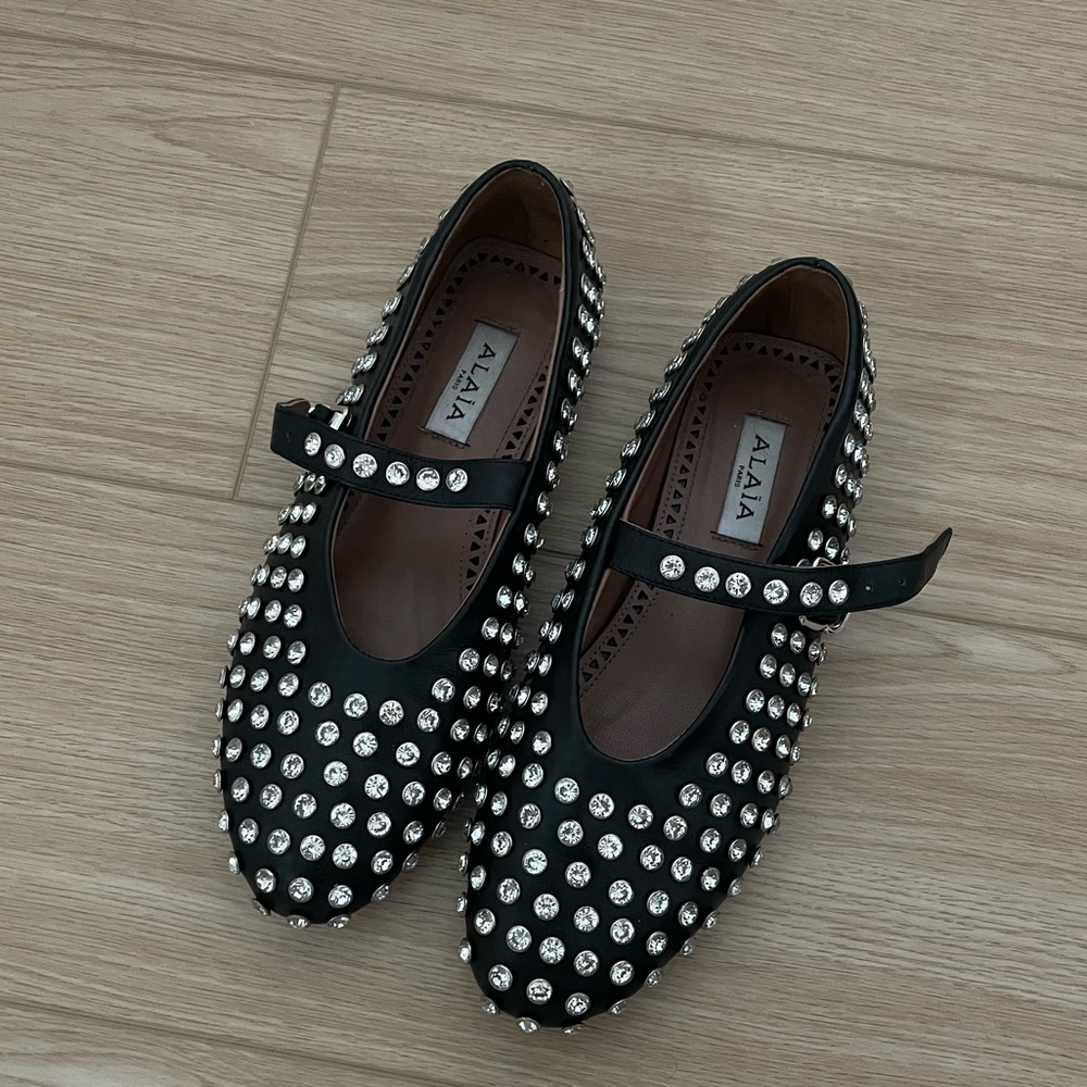 Crystal Mary Jane flats